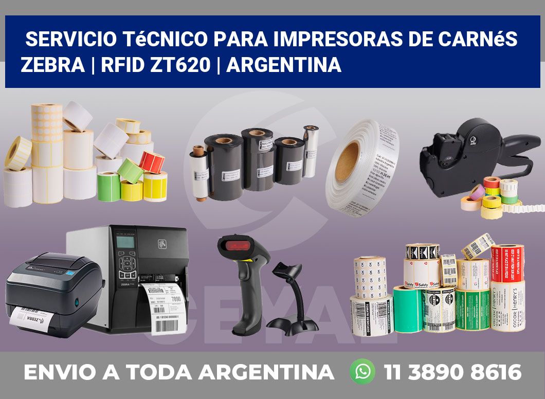 Servicio técnico para Impresoras de carnés ZEBRA | RFID ZT620 | Argentina