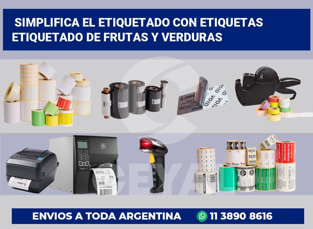 Simplifica el Etiquetado con Etiquetas Etiquetado de Frutas y Verduras