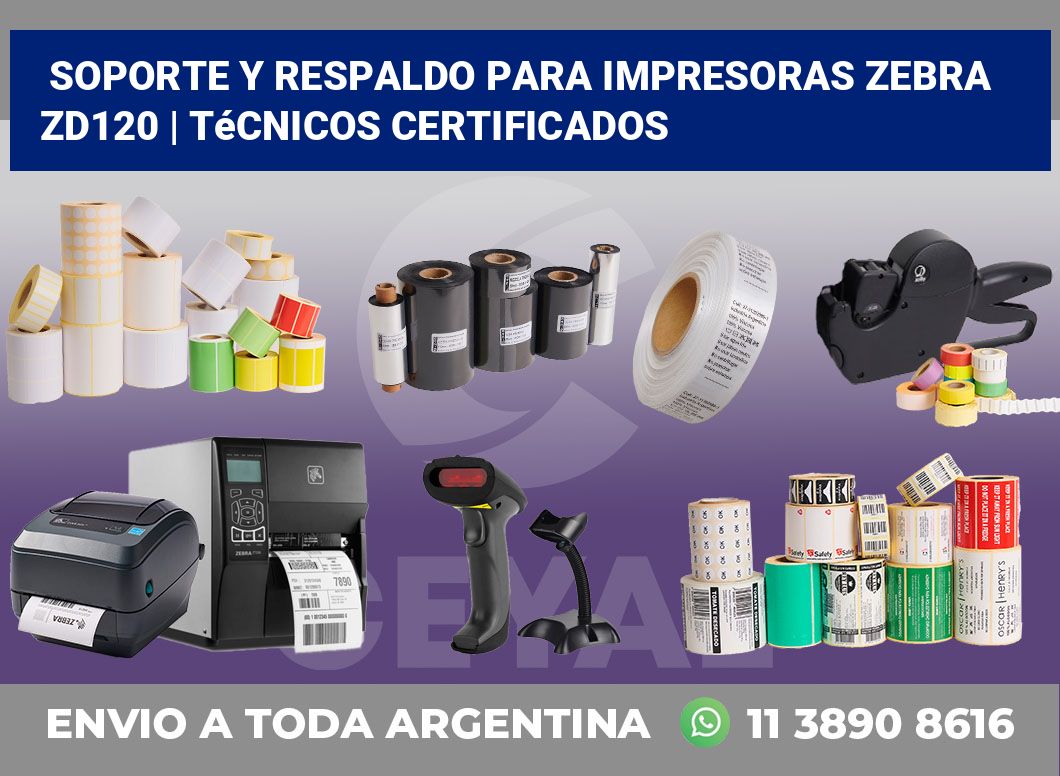 Soporte y respaldo para impresoras Zebra ZD120 | Técnicos certificados
