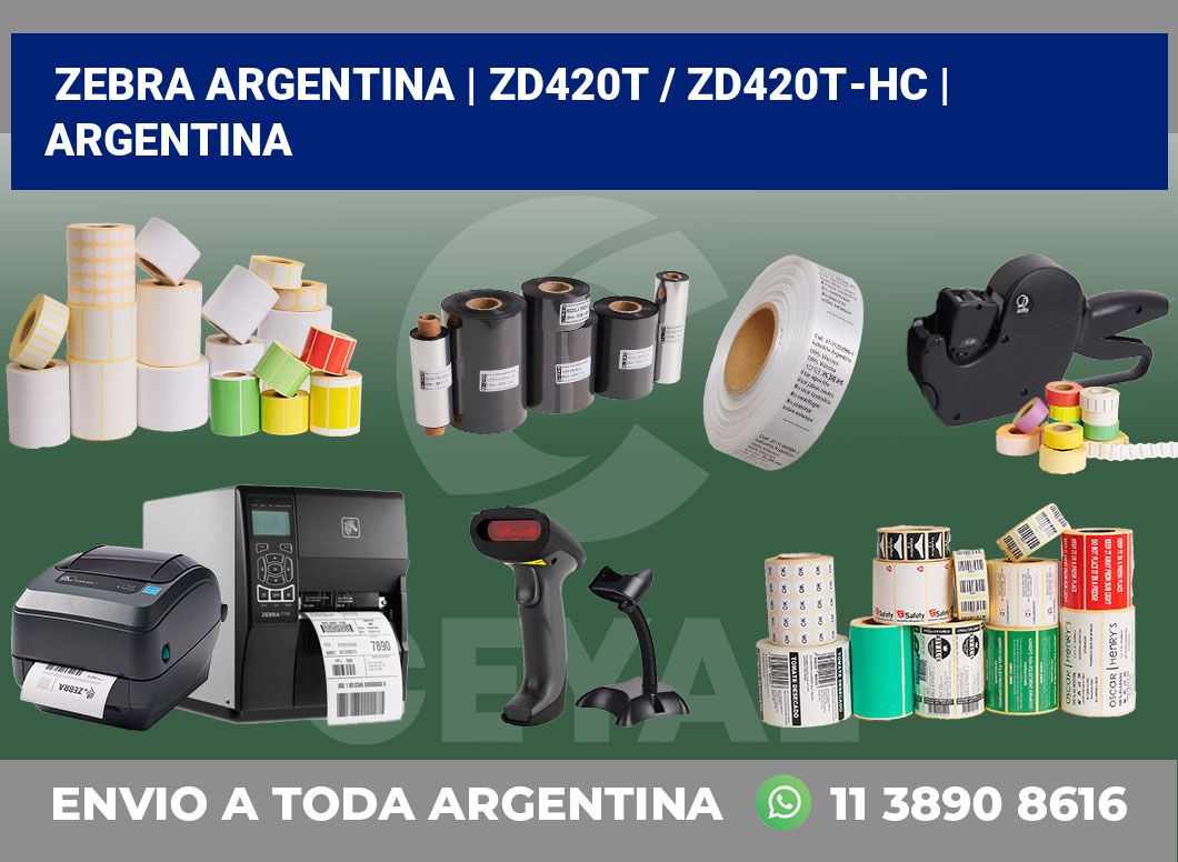 Zebra argentina | ZD420t / ZD420t‑HC | Argentina
