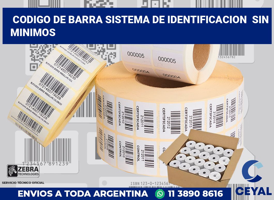 codigo de barra sistema de identificacion  sin minimos