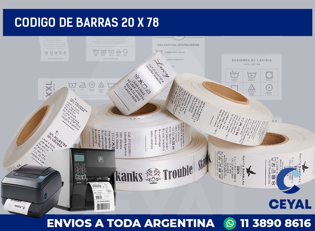 codigo de barras 20 x 78