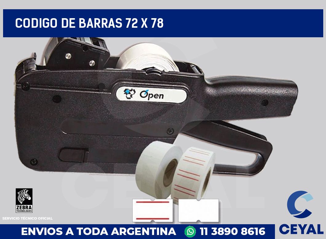 codigo de barras 72 x 78