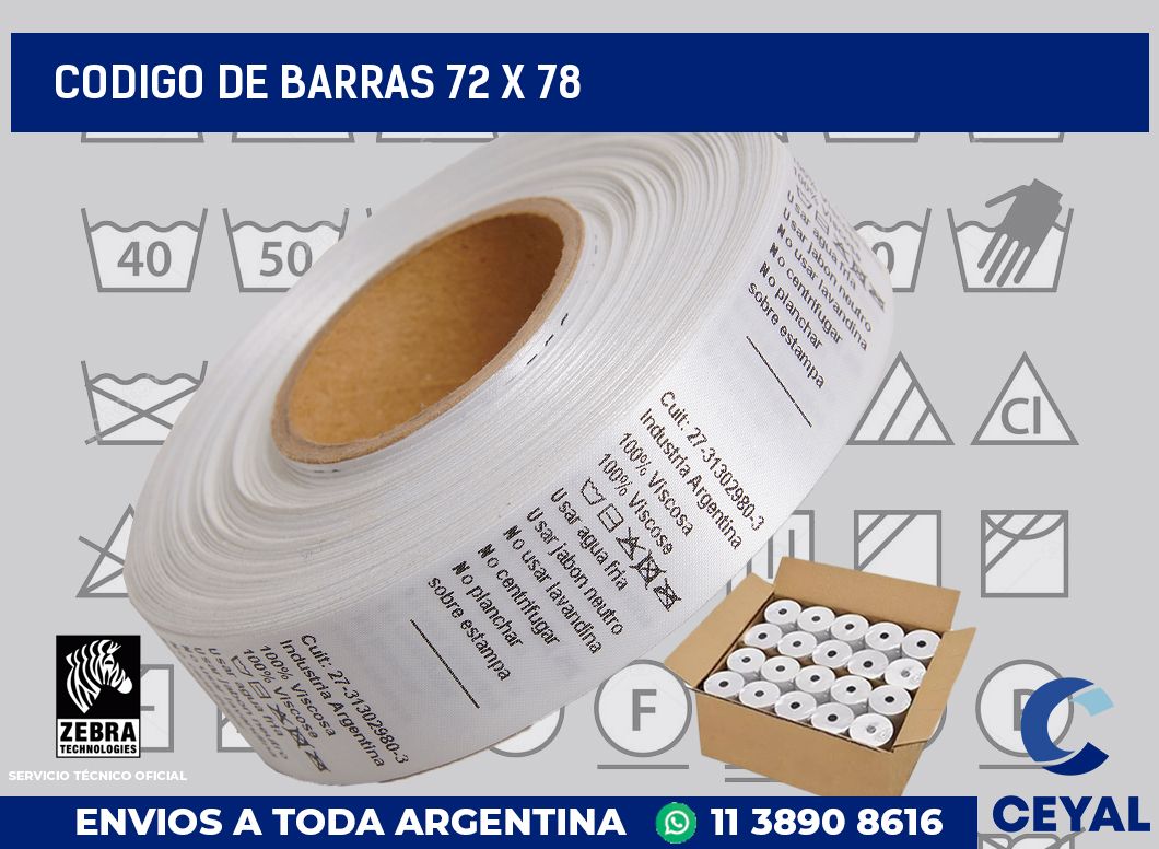 codigo de barras 72 x 78