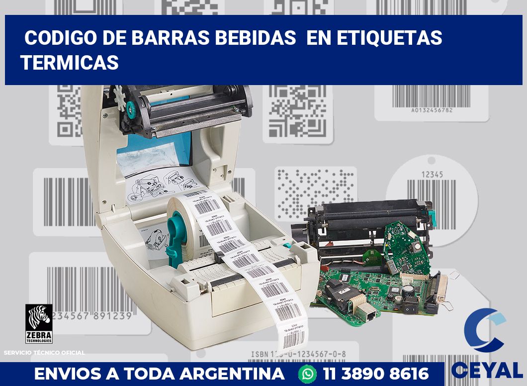 codigo de barras bebidas en etiquetas termicas