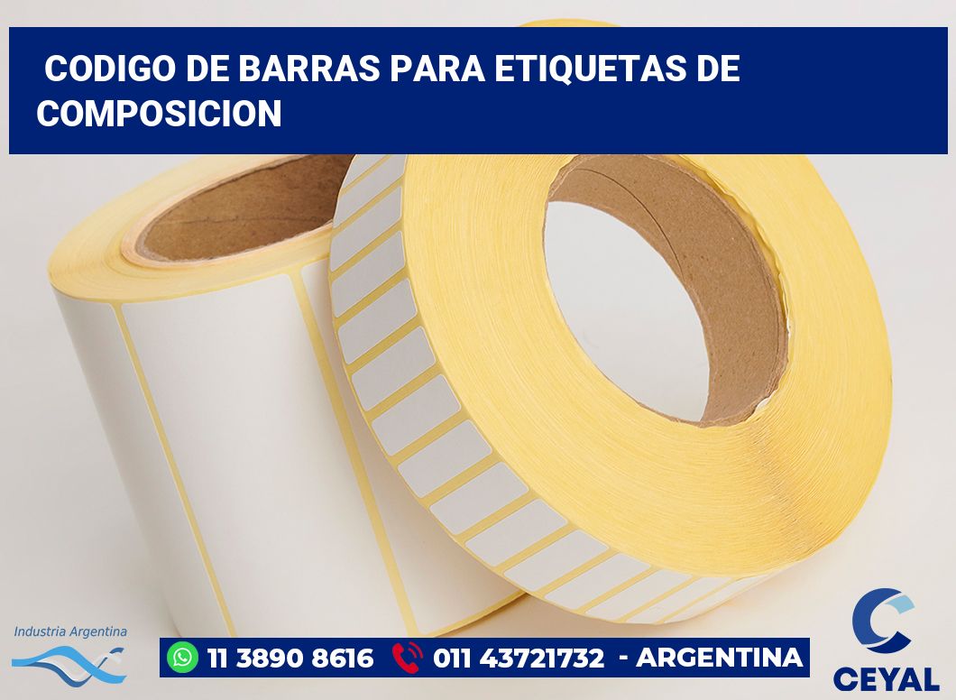 codigo de barras para etiquetas de composicion