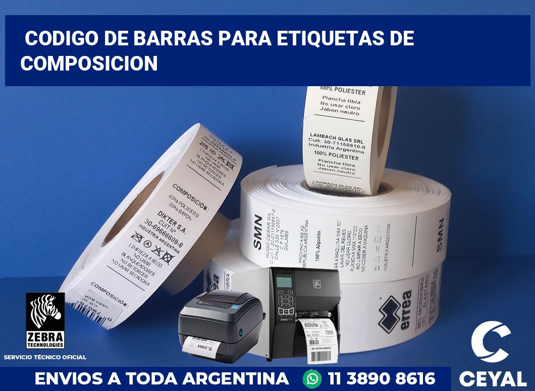 codigo de barras para etiquetas de composicion