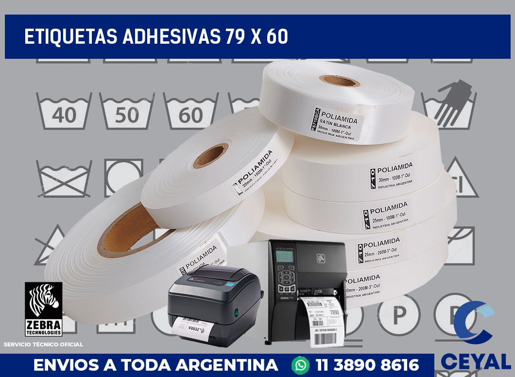 etiquetas adhesivas 79 x 60