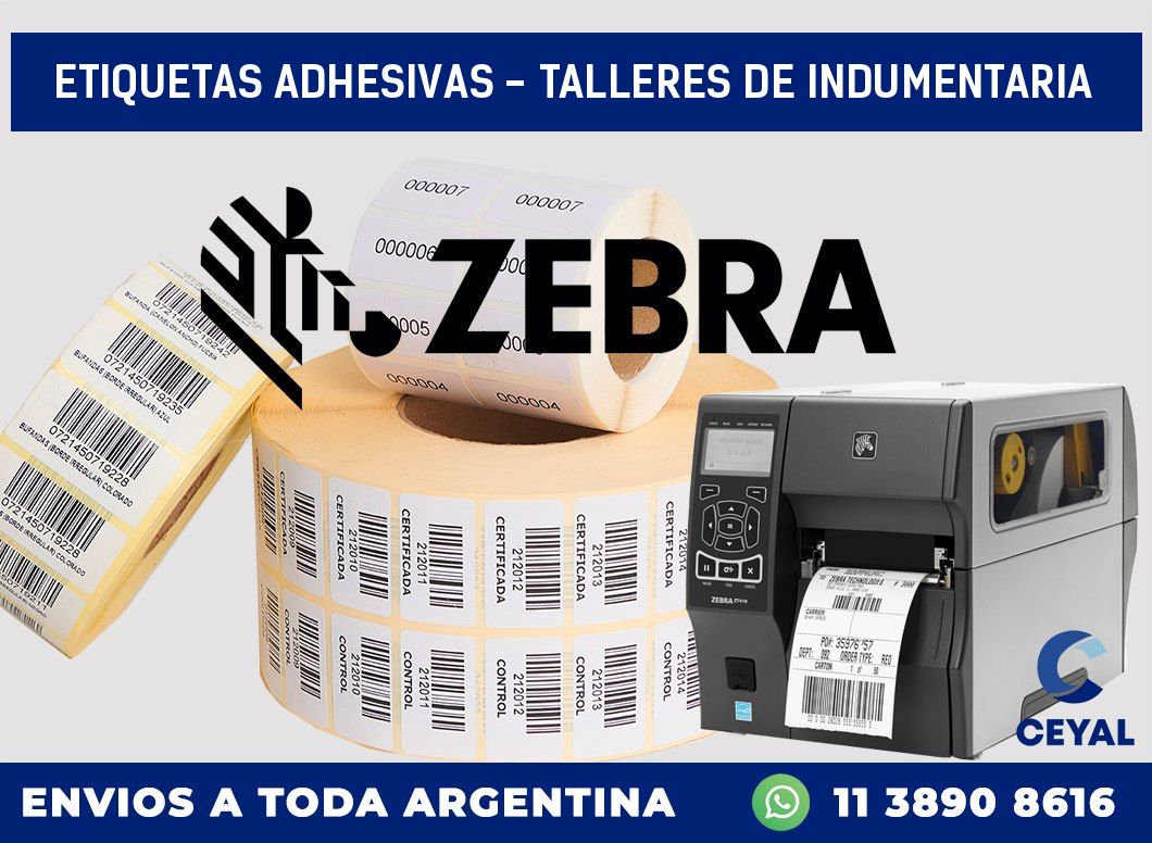 etiquetas adhesivas – Talleres de indumentaria