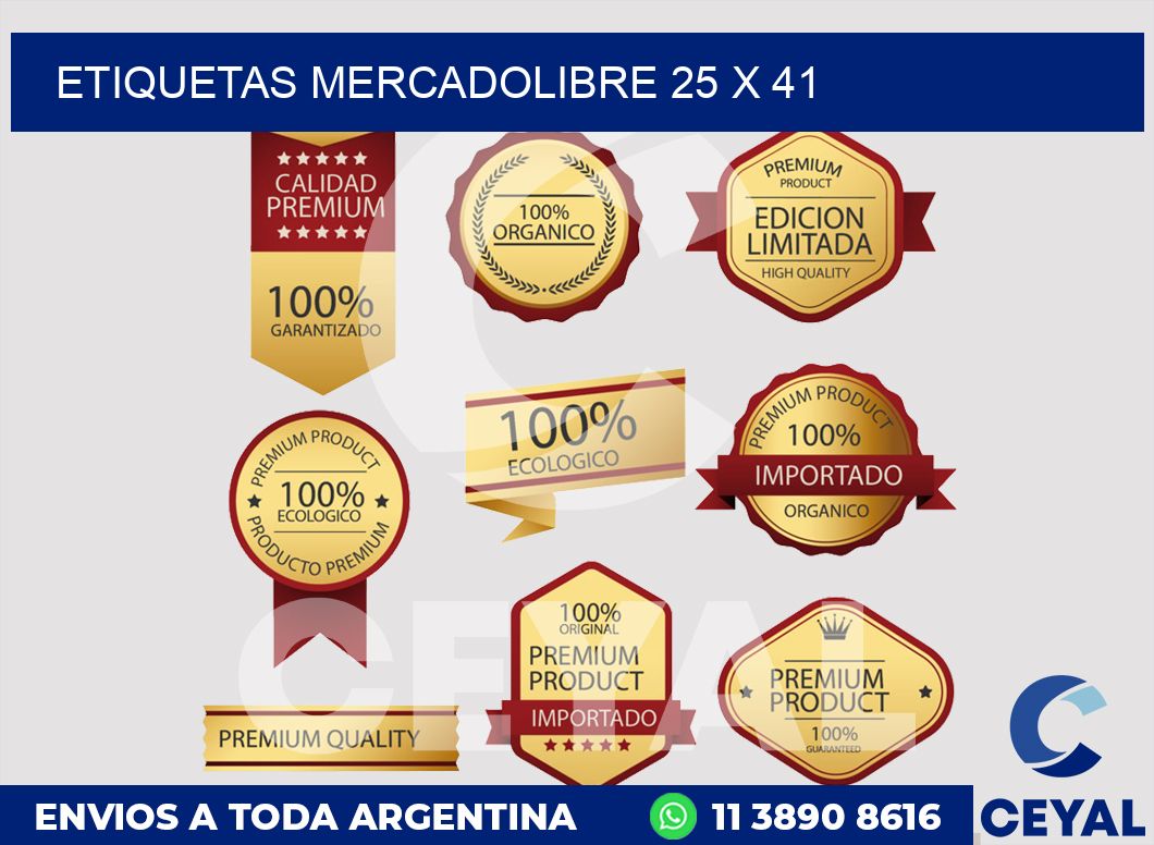 etiquetas mercadolibre 25 x 41