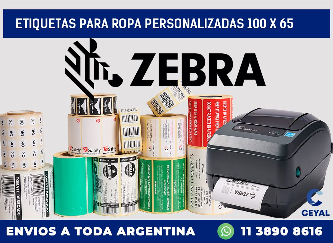 etiquetas para ropa personalizadas 100 x 65