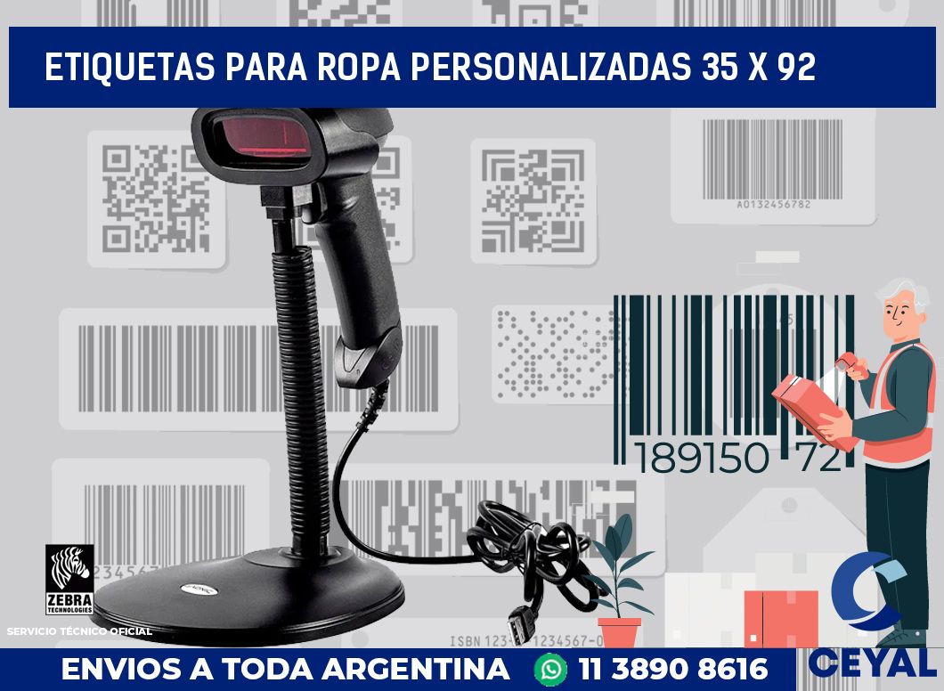 etiquetas para ropa personalizadas 35 x 92