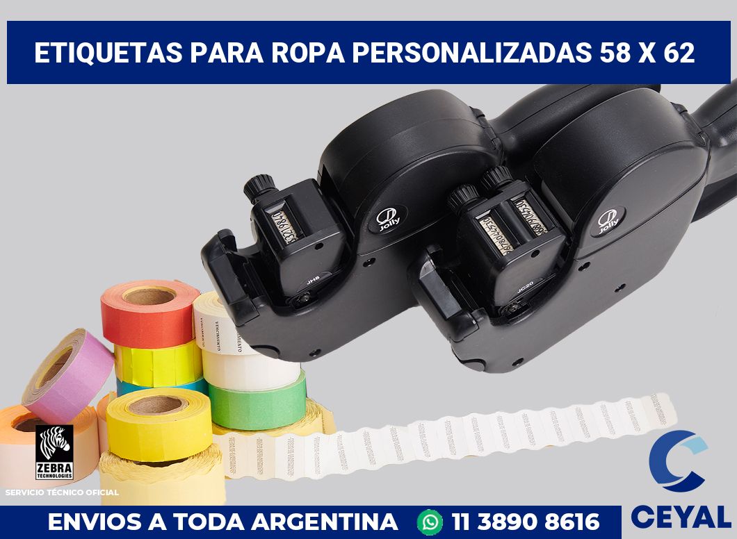 etiquetas para ropa personalizadas 58 x 62