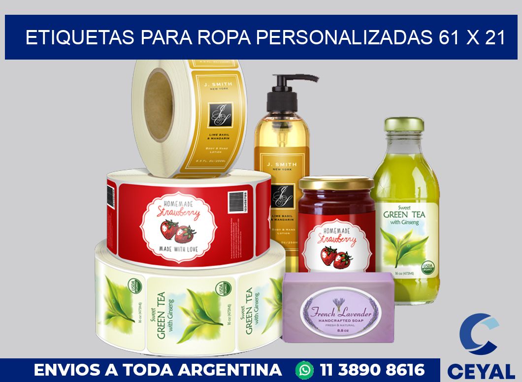 etiquetas para ropa personalizadas 61 x 21