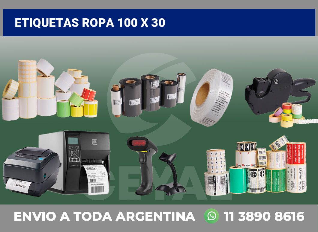 etiquetas ropa 100 x 30
