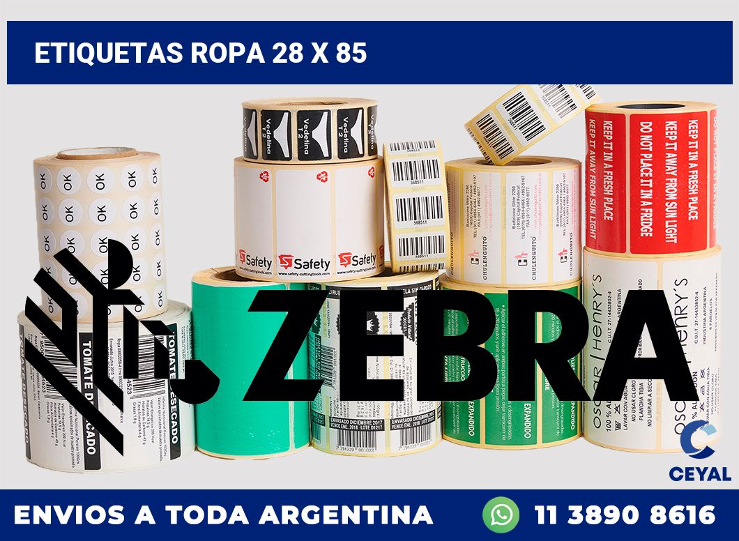 etiquetas ropa 28 x 85