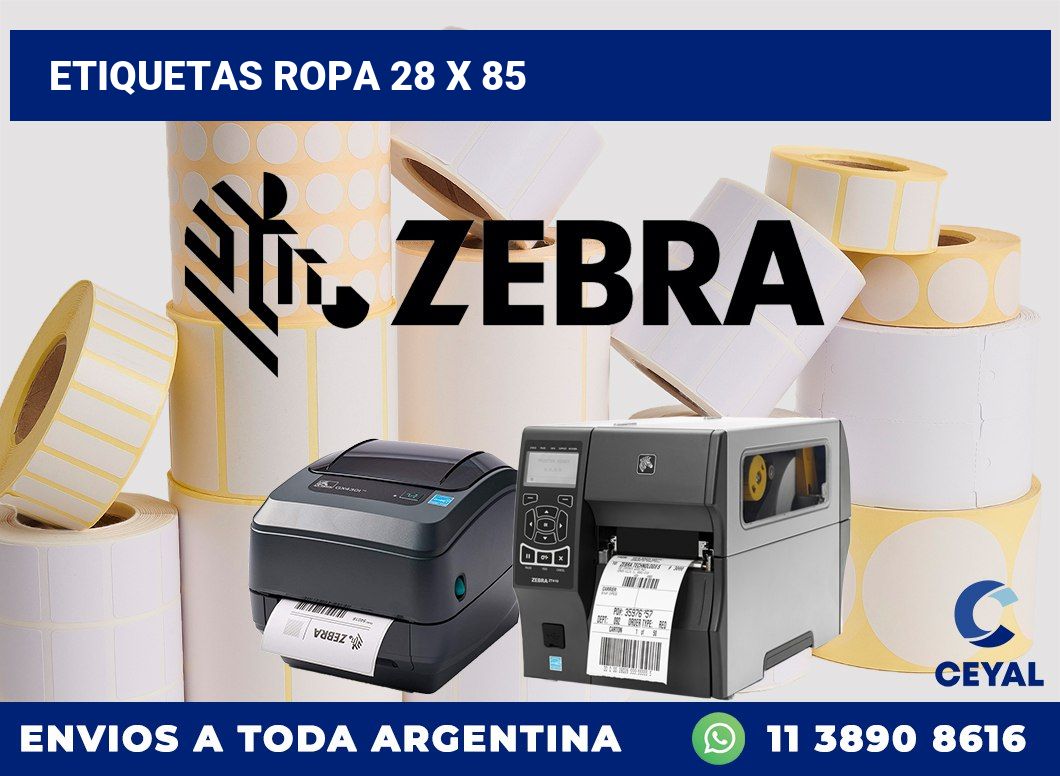 etiquetas ropa 28 x 85