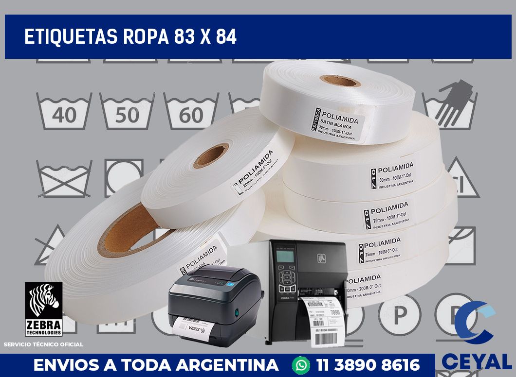 etiquetas ropa 83 x 84