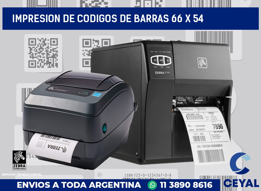 impresion de codigos de barras 66 x 54