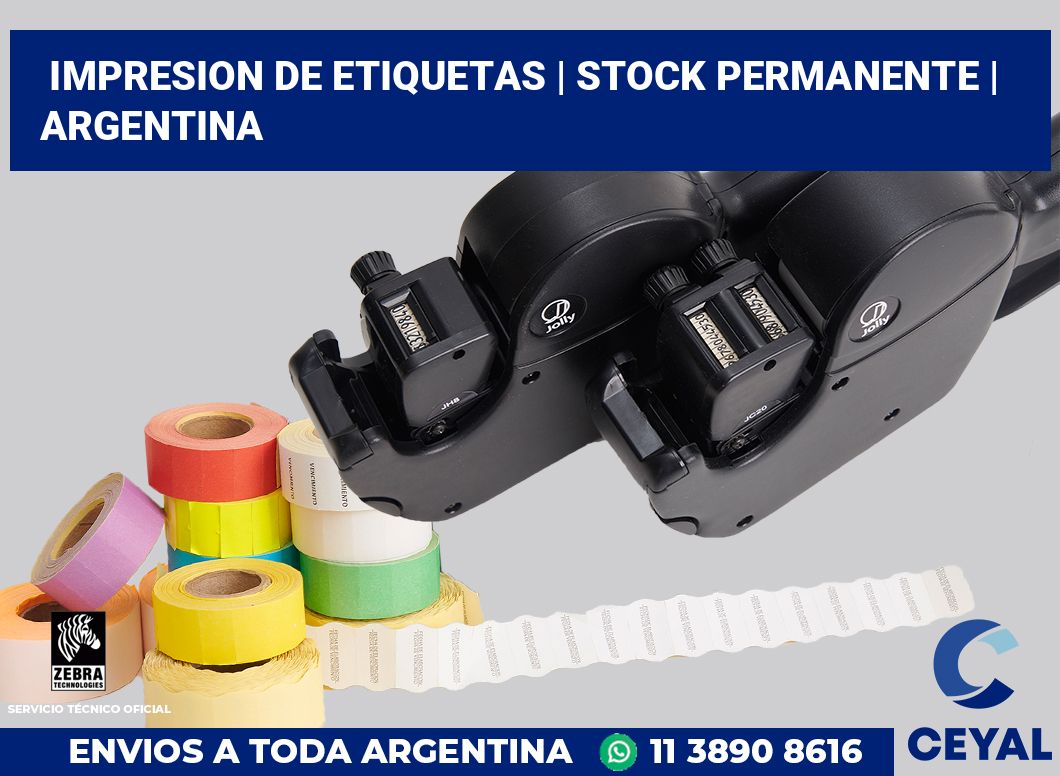 impresion de etiquetas | Stock permanente | Argentina
