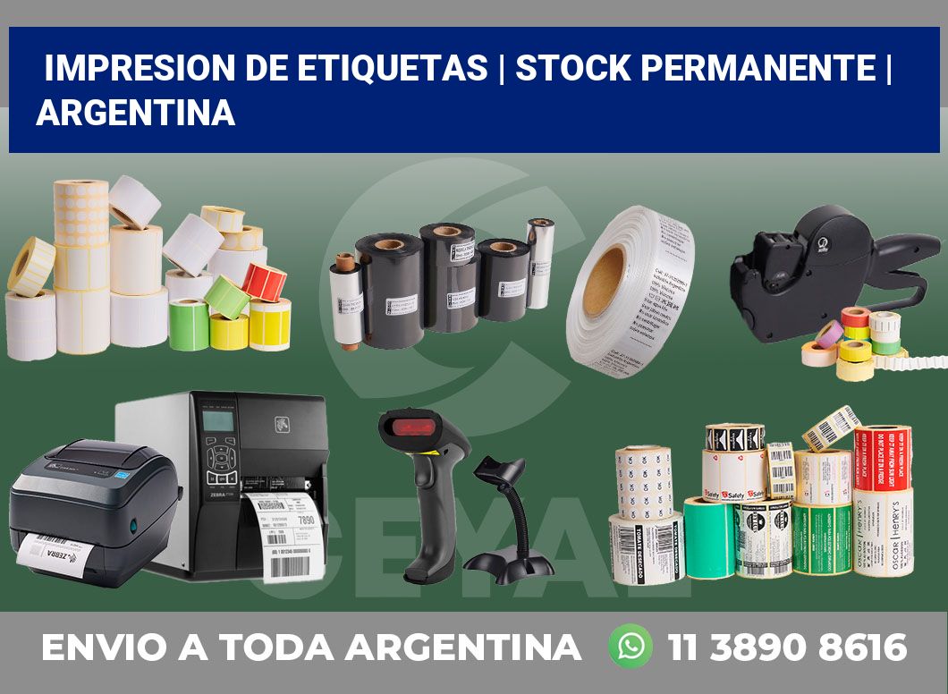 impresion de etiquetas | Stock permanente | Argentina