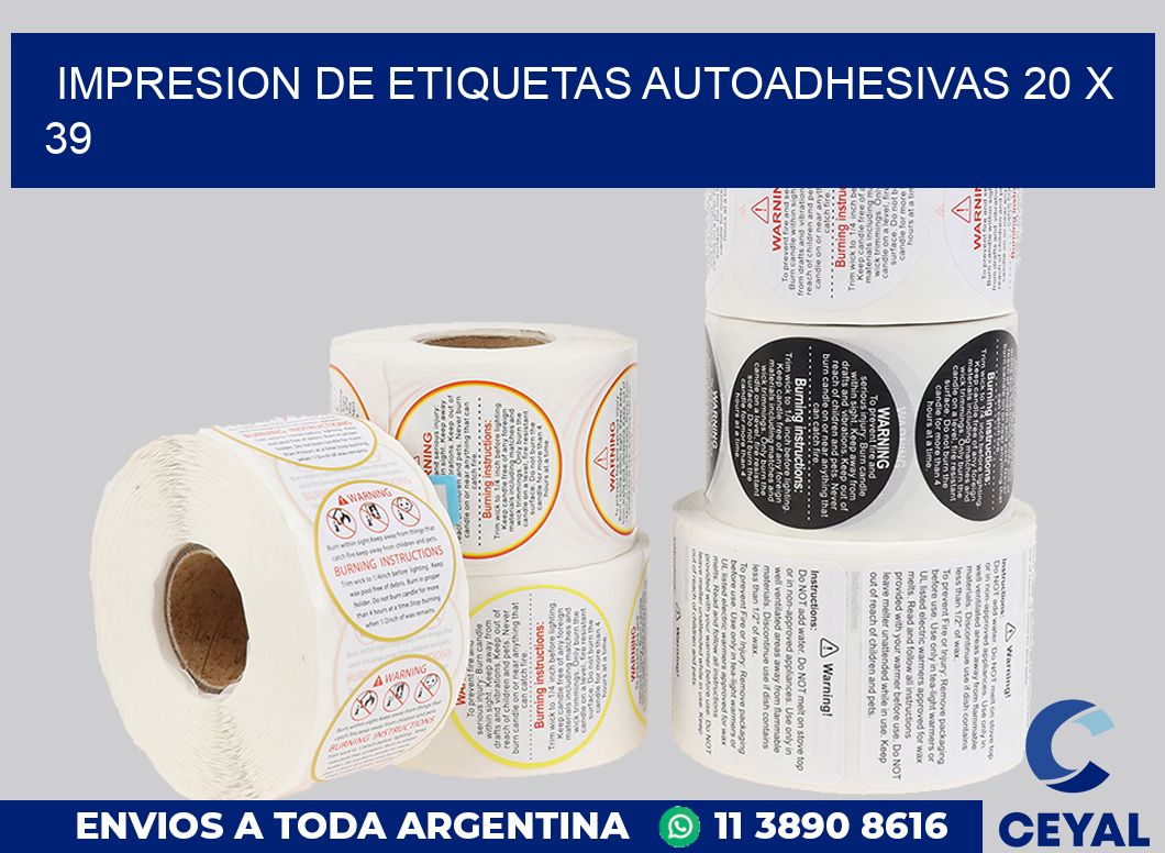 impresion de etiquetas autoadhesivas 20 x 39