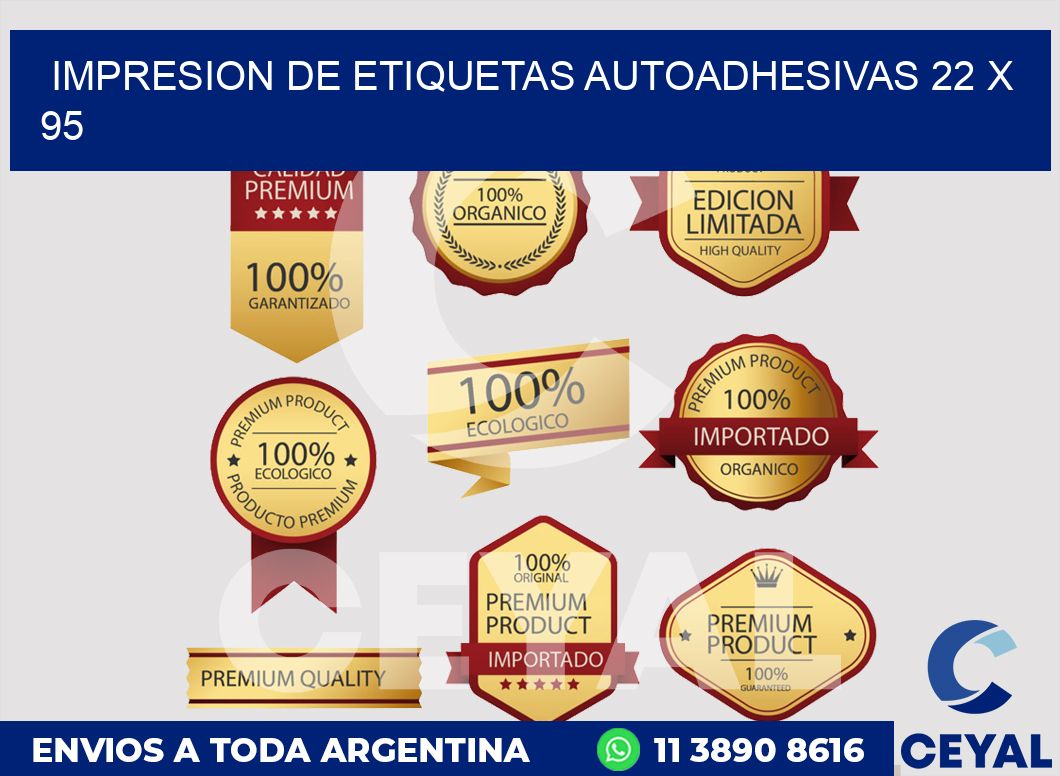 impresion de etiquetas autoadhesivas 22 x 95