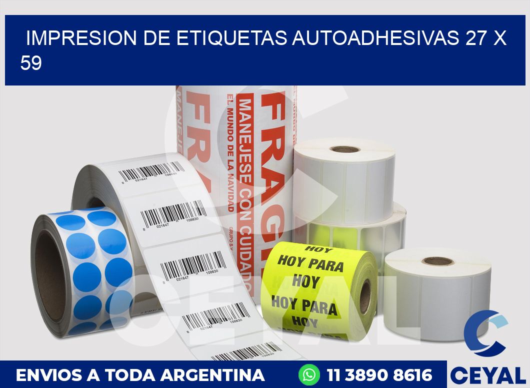 impresion de etiquetas autoadhesivas 27 x 59
