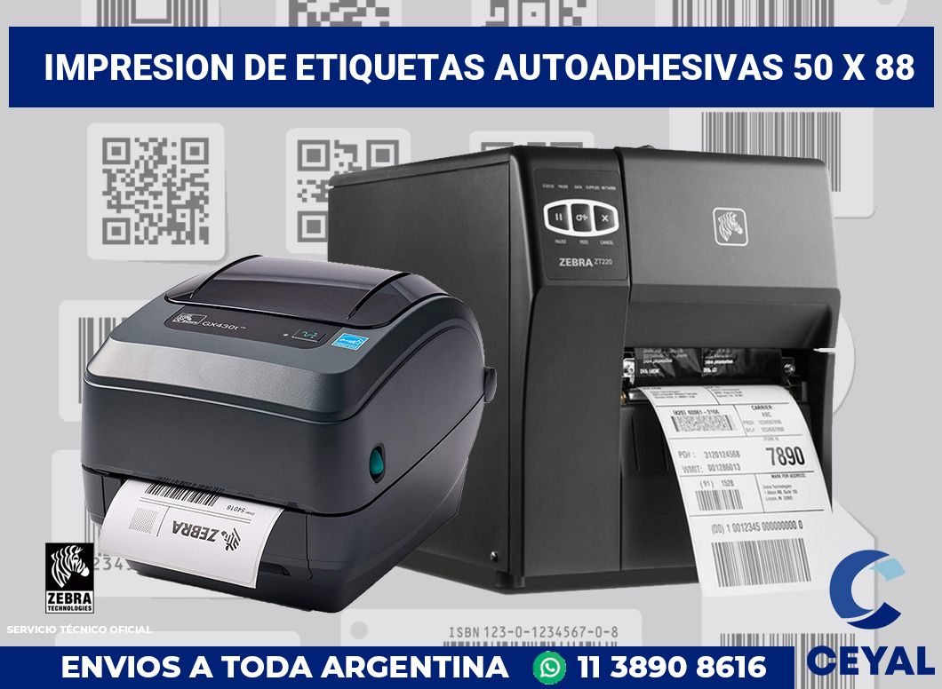 impresion de etiquetas autoadhesivas 50 x 88