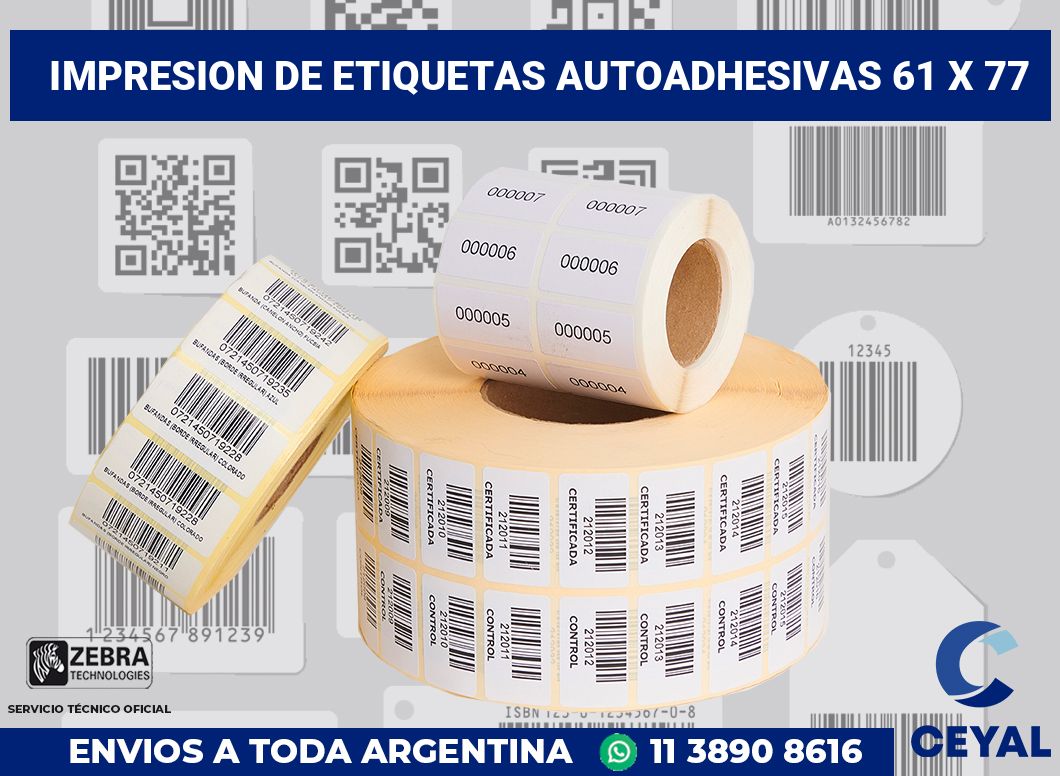 impresion de etiquetas autoadhesivas 61 x 77