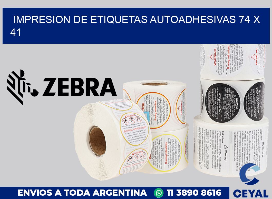 impresion de etiquetas autoadhesivas 74 x 41