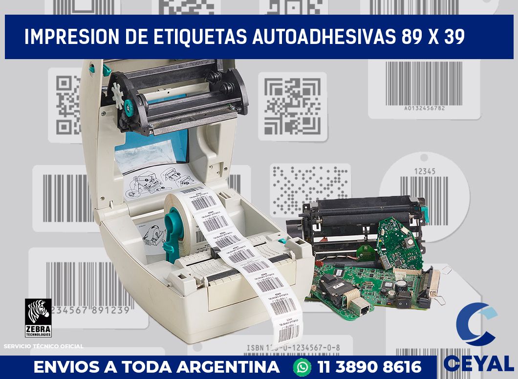 impresion de etiquetas autoadhesivas 89 x 39