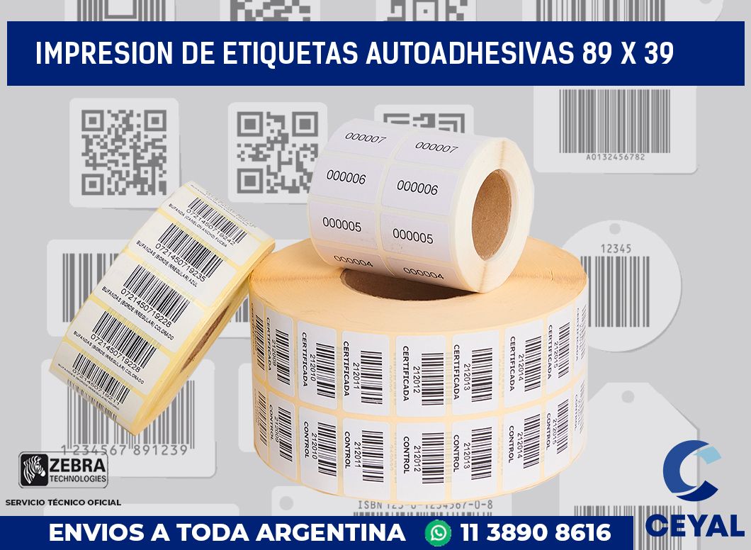impresion de etiquetas autoadhesivas 89 x 39