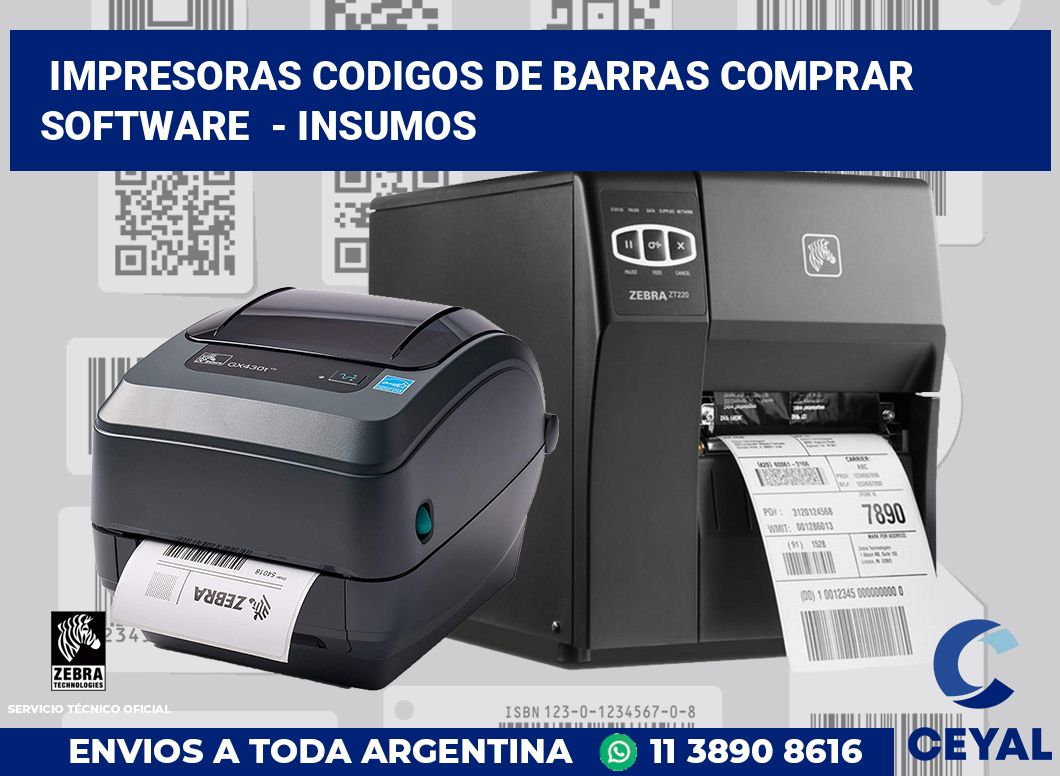 impresoras codigos de barras comprar software - Insumos