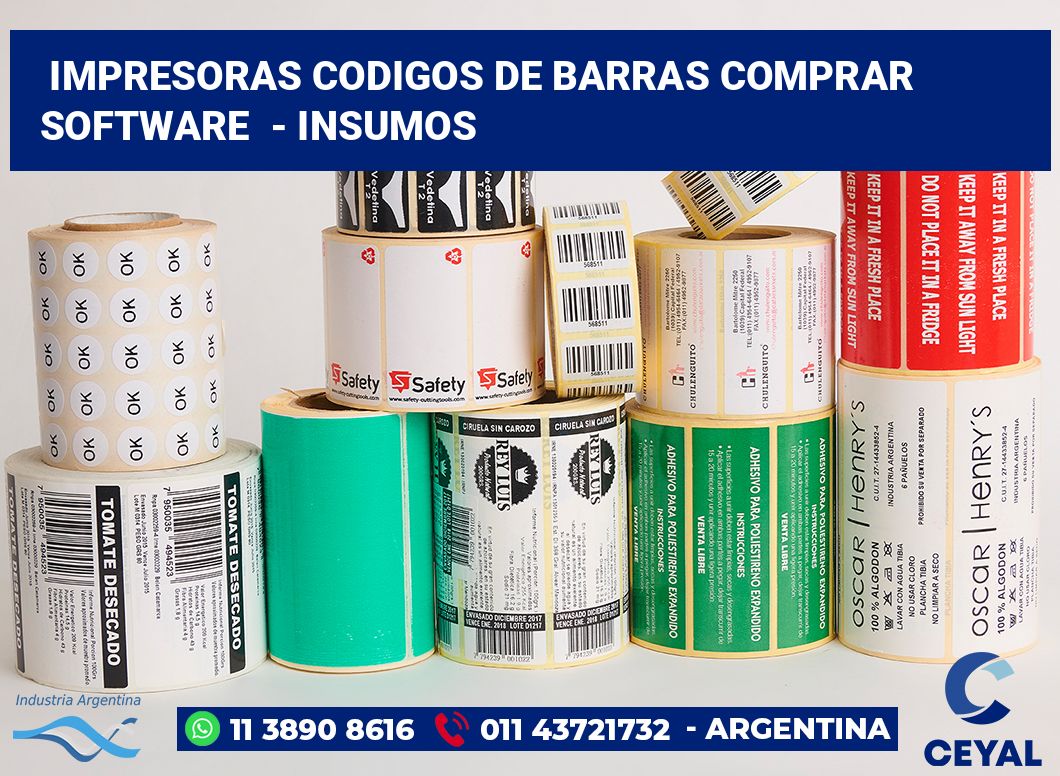 impresoras codigos de barras comprar software - Insumos