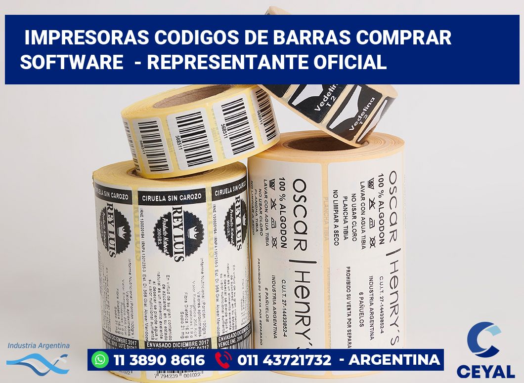 impresoras codigos de barras comprar software - Representante oficial