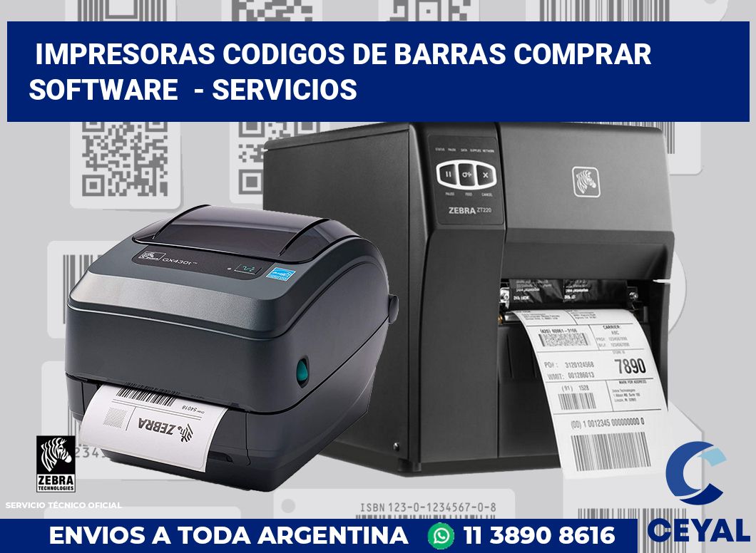 impresoras codigos de barras comprar software - Servicios