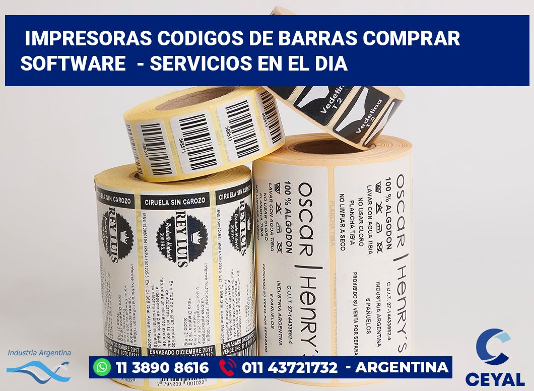 impresoras codigos de barras comprar software - Servicios en el dia