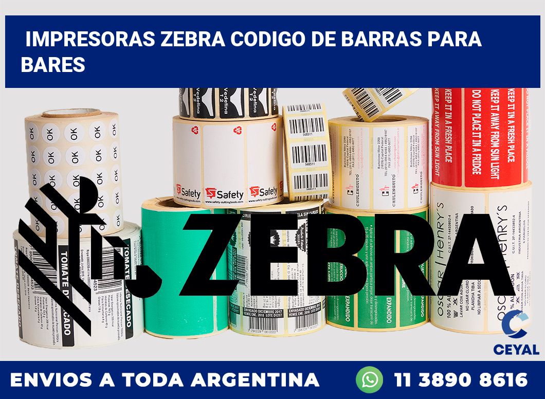 impresoras zebra codigo de barras para Bares