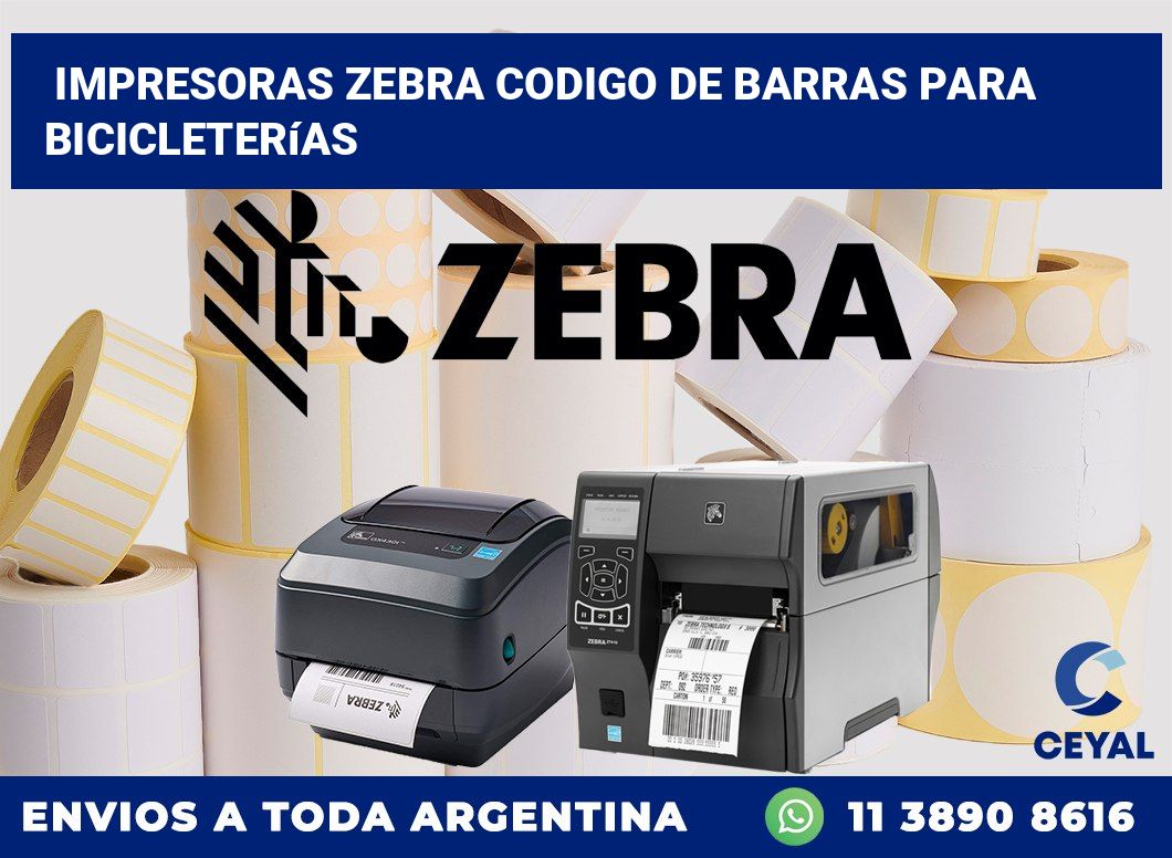 impresoras zebra codigo de barras para Bicicleterías