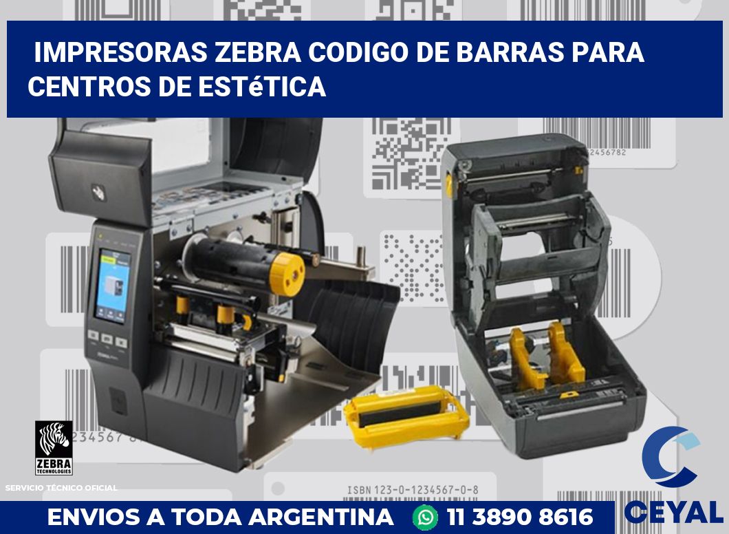 impresoras zebra codigo de barras para Centros de estética