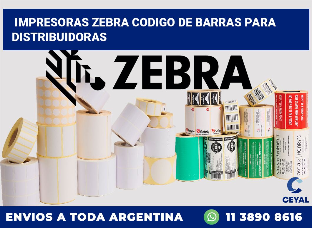 impresoras zebra codigo de barras para Distribuidoras