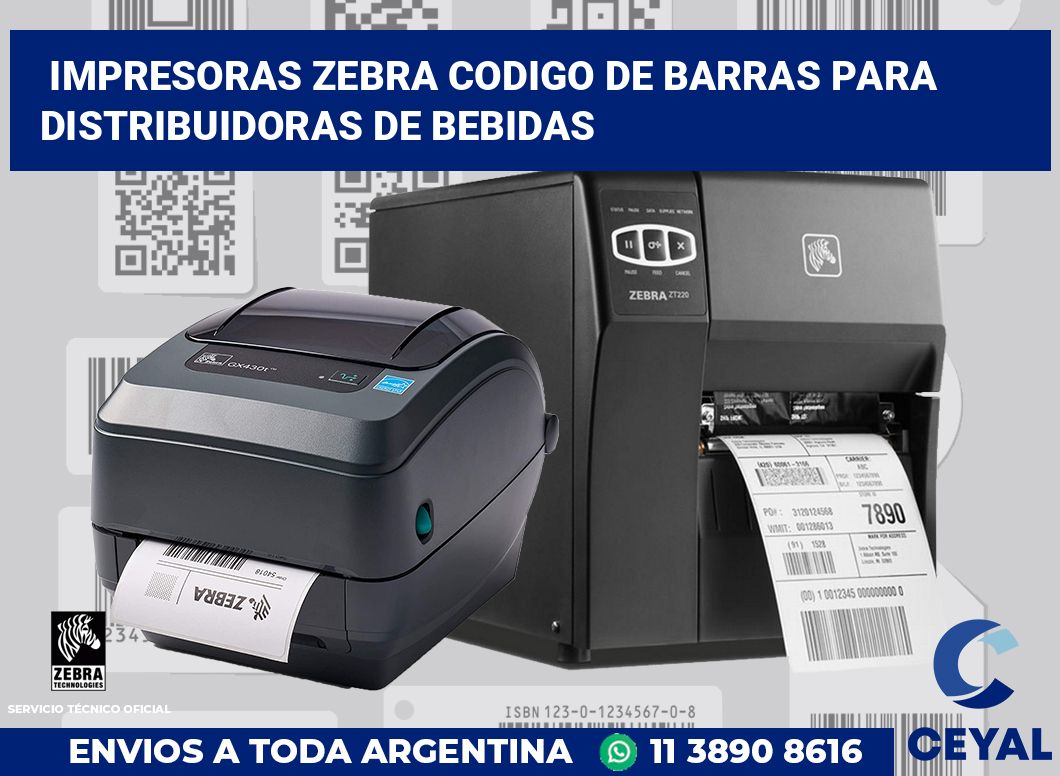 impresoras zebra codigo de barras para Distribuidoras de bebidas