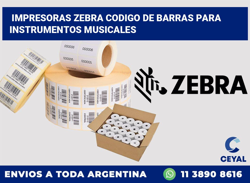 impresoras zebra codigo de barras para Instrumentos musicales