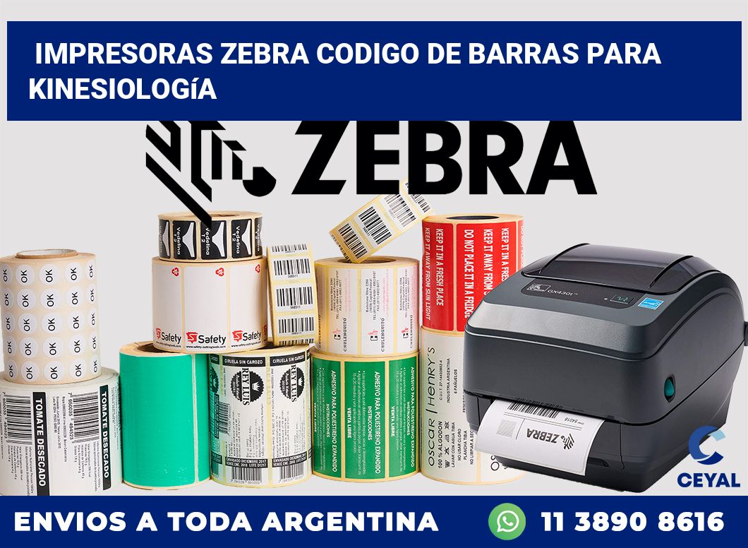 impresoras zebra codigo de barras para Kinesiología