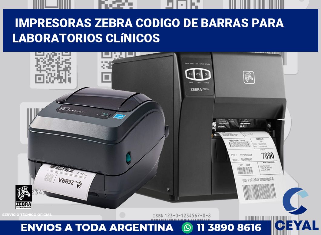 impresoras zebra codigo de barras para Laboratorios clínicos