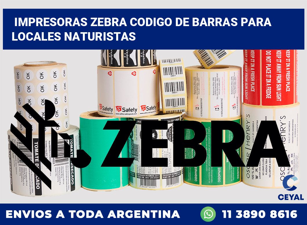 impresoras zebra codigo de barras para Locales Naturistas