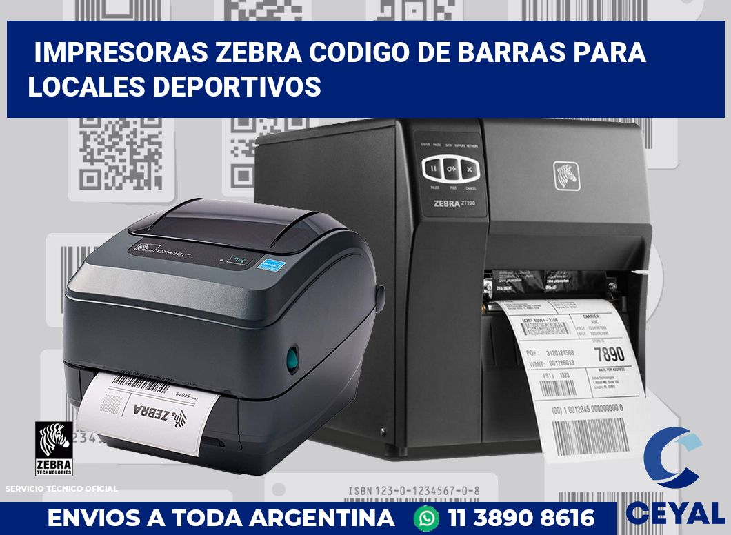 impresoras zebra codigo de barras para Locales deportivos