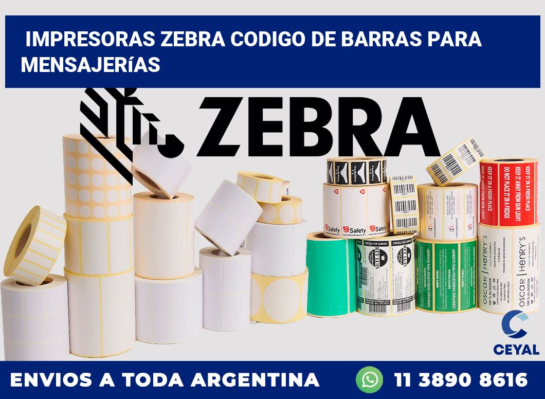 impresoras zebra codigo de barras para Mensajerías