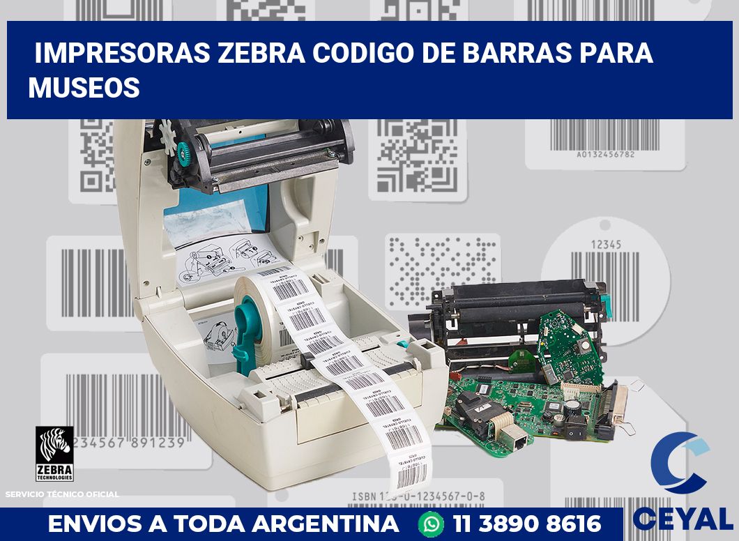impresoras zebra codigo de barras para Museos
